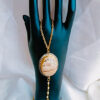 Jasper Stone Victorian Brass Hand Harness |Party Wear Haath Phool