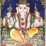 Lord Ganesha Tanjore Painting, Ishwar Arts and Crafts