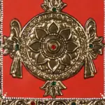Sudarshan Chakra The Vaishnava Symbol Tanjore Painting, Ishwar Arts and Crafts