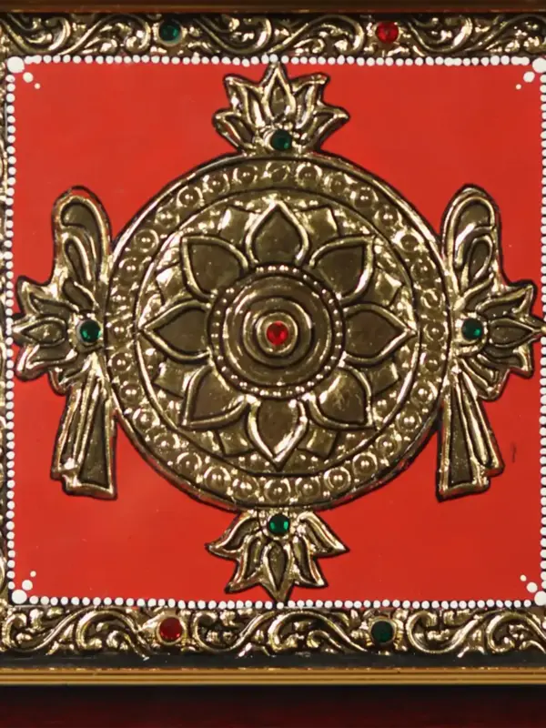 Sudarshan Chakra The Vaishnava Symbol Tanjore Painting, Ishwar Arts and Crafts
