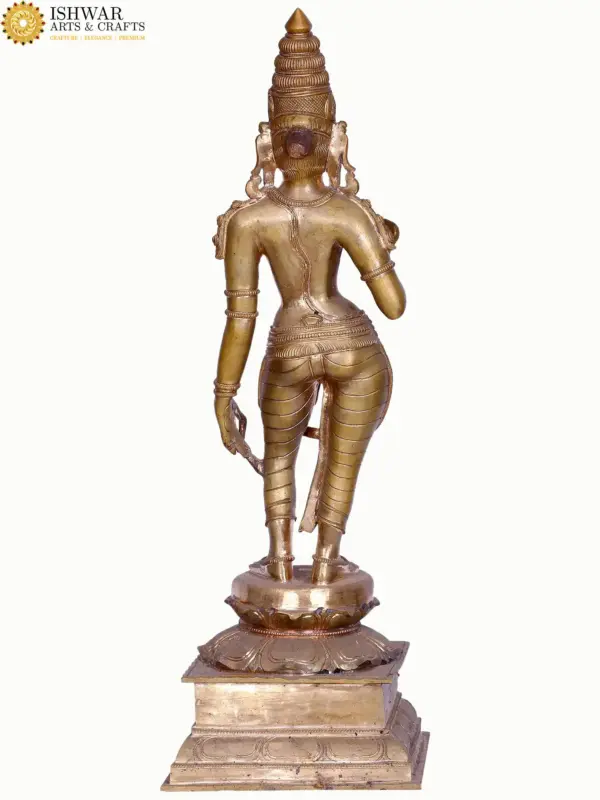 Goddess Uma (Parvati) Sivagami Bronze Statue, Ishwar Arts and Crafts