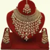 Designer Heavy Necklace Set with Bead Hangings for Women
