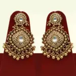 Heavy Embellished Carving Bridal Necklace Set with Earrings and Maangtika