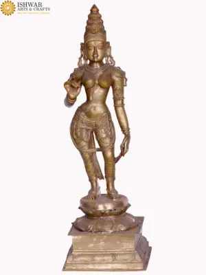 Goddess Uma bronze statue