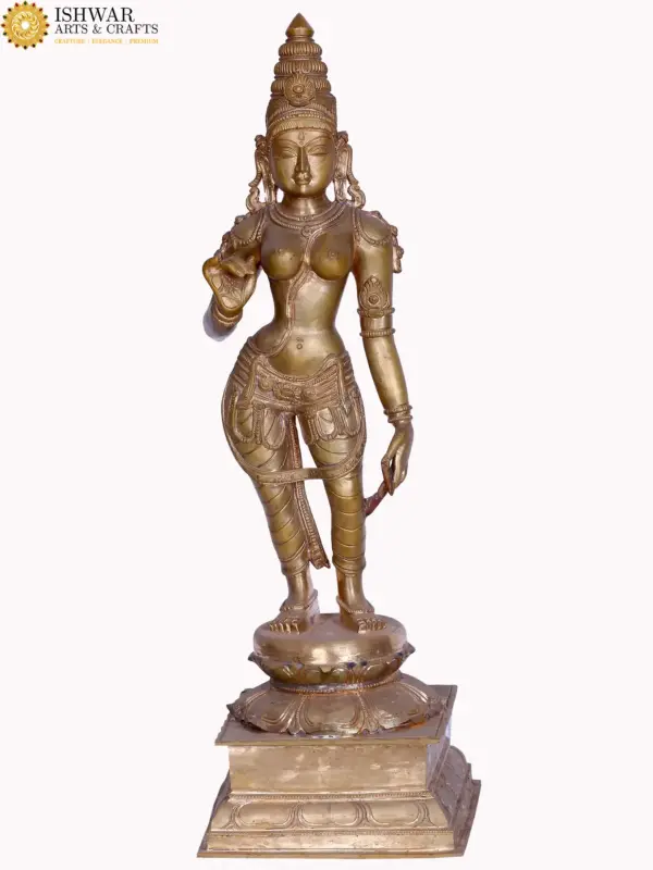 Goddess Uma bronze statue