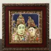 Bhagwan Ram and Devi Sita Tanjore Painting with Frame