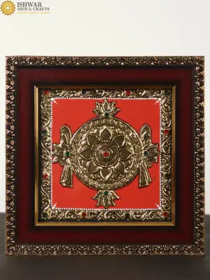 Sudarshan Chakra The Vaishnava Symbol Tanjore Painting, Ishwar Arts and Crafts