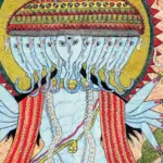 Dashamukhi Ganesha Adorned with a Floral Crown | Madhubani Painting, Ishwar Arts and Crafts