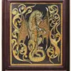 Tibetan Dragon Tanjore Painting with frame, Ishwar Arts and Crafts