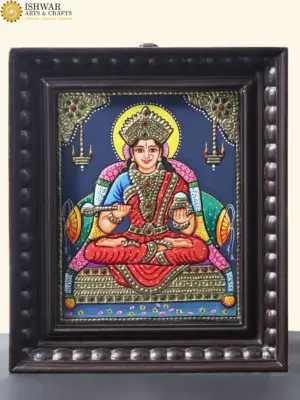 Annapurna Devi Tanjore Painting with Frame, Ishwar Arts and Crafts