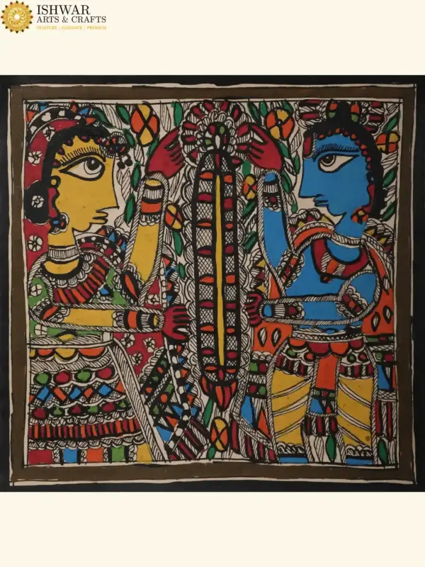 Siya Ram Vivah Madhubani Painting | Handmade Paper, Ishwar Arts and Crafts