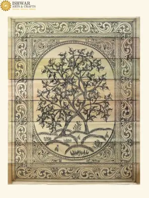 Tree Series - Patta Painting from Odisha, Ishwar Arts and Crafts