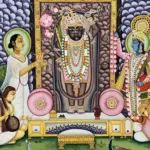 Lord Krishna As Shrinathji Pichwai Painting | Natural Color On Cloth, Ishwar Arts and Crafts