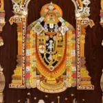 48" 3D Bhagwan Tirupati Balaji (Lord Venkateshwara) | Wood Panel with Inlay Work | Handmade, Ishwar Arts and Crafts