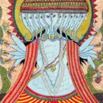 Dashamukhi Ganesha Adorned with a Floral Crown | Madhubani Painting, Ishwar Arts and Crafts