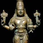 12" Lord Dhanvantari Bronze Statue | Handmade in India | South Indian Style Statue, Ishwar Arts and Crafts