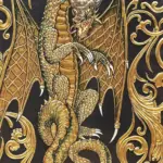 Tibetan Dragon Tanjore Painting with frame, Ishwar Arts and Crafts