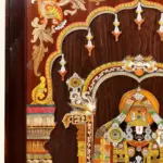 48" 3D Bhagwan Tirupati Balaji (Lord Venkateshwara) | Wood Panel with Inlay Work | Handmade, Ishwar Arts and Crafts