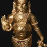 9" The Great Siddha Guru Agastya Muni Bronze Statue | Handmade, Ishwar Arts and Crafts