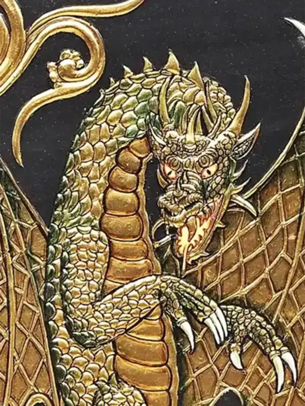 Tibetan Dragon Tanjore Painting with frame, Ishwar Arts and Crafts