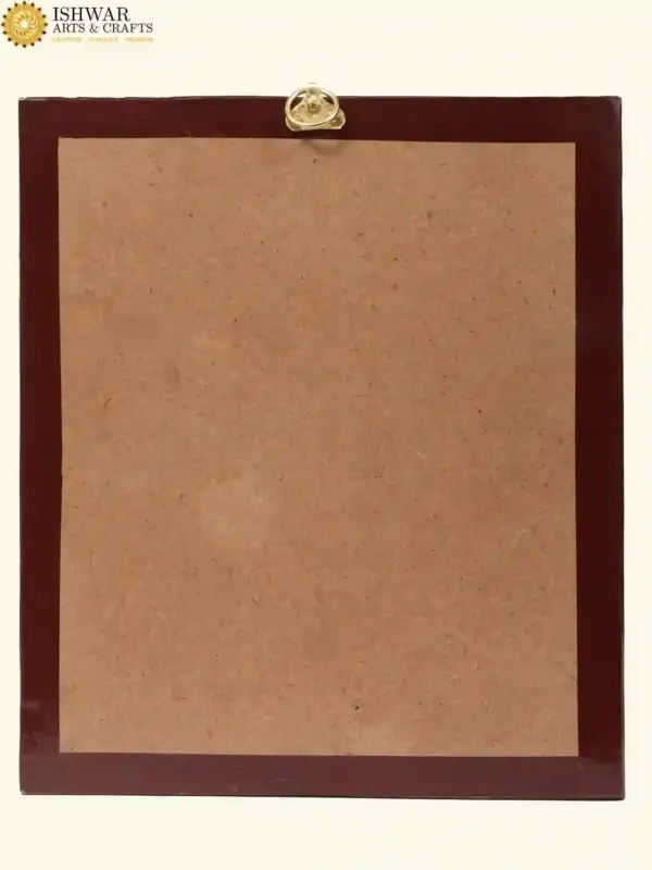 Lakshmi Devi Seated on Lotus Tanjore Painting, Ishwar Arts and Crafts