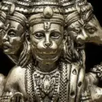 3" Small Superfine Sitting Panchamukhi Lord Hanuman | Brass Statue, Ishwar Arts and Crafts