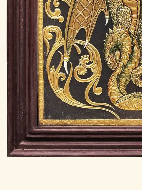 Tibetan Dragon Tanjore Painting with frame, Ishwar Arts and Crafts