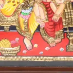 Lord Shiva Family Tanjore Painting | Traditional Colors with 24 Karat Gold | With Frame, Ishwar Arts and Crafts