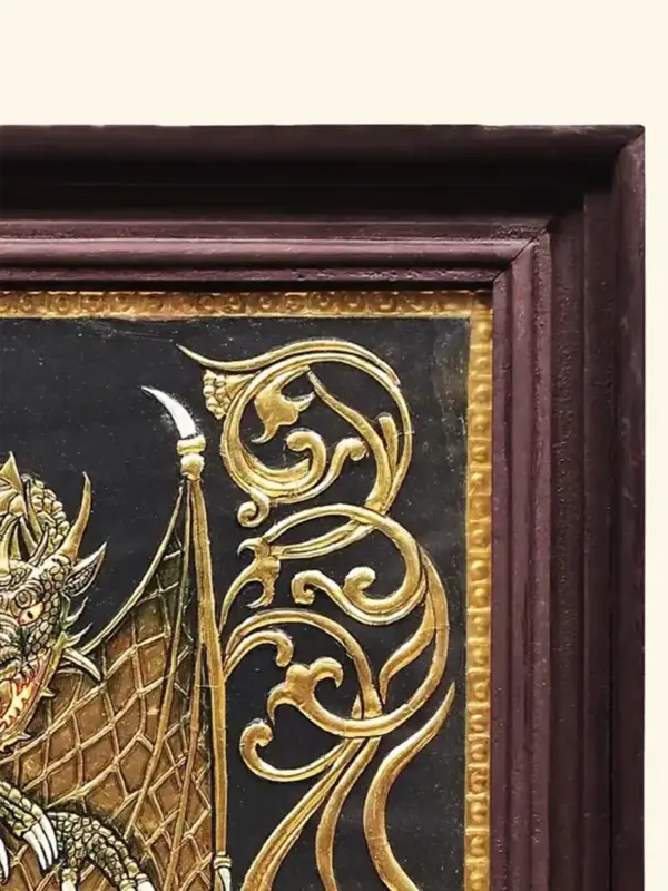 Tibetan Dragon Tanjore Painting with frame, Ishwar Arts and Crafts