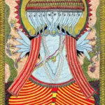 Dashamukhi Ganesha Adorned with a Floral Crown | Madhubani Painting, Ishwar Arts and Crafts